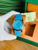 Rolex Oyster Perpetual Blue Rubber Strap Watch