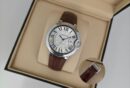Cartier Ballon Bleu Brown Strap White Dial