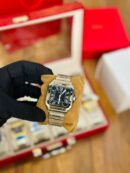 Cartier Santos Black Dial Watch