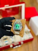 Cartier Santos Green Dial Watch