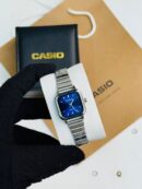 Casio Vintage Silver Blue Dial Watch