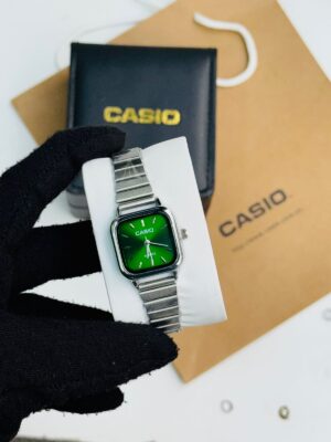 Casio Vintage Silver Ice Green Dial Watch