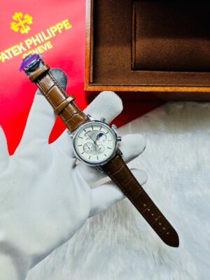Patek Philippe Brown Leather Starp Watch