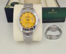 Rolex Oyster Perpetual Yellow Dial Watch