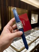 Cartier Tank Blue Leather Wwatch First Copy